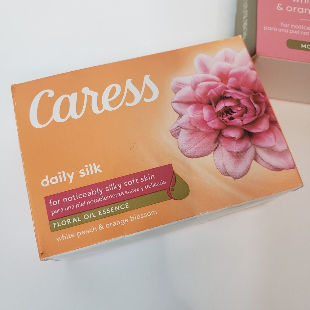 Lot of 3 Caress Soap Daily Silk Beauty Bars White Peach & Orange Blossom 3.15oz - Picture 5 of 6